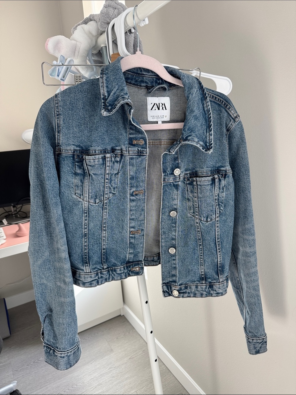 Zara Blue Denim Trucker Jacket